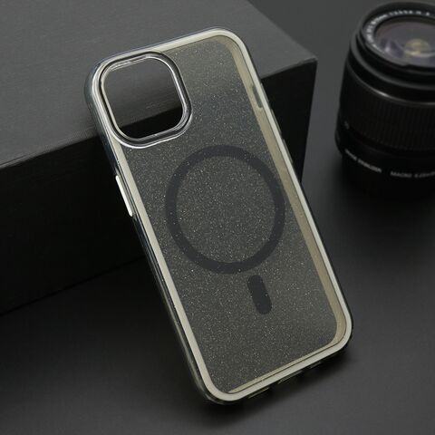 Zastitna maska (futrola) CRYSTAL MagSafe - iPhone 14 (6.1) crna (MS).