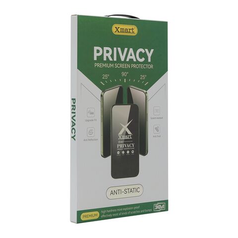 Staklena folija (zastitno kaljeno staklo) za ekran X mart 9D PRIVACY - Samsung S931 Galaxy S25 5G (MS).