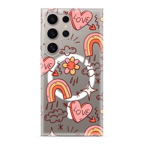 Zastitna maska (futrola) silikonska print MagSafe - Samsung S928 Galaxy S24 Ultra 5G love (MS).
