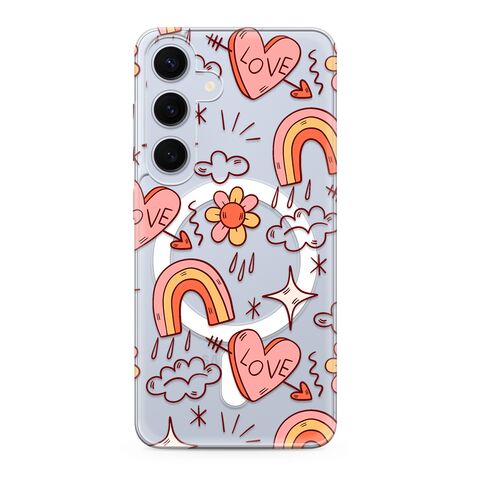 Zastitna maska (futrola) silikonska print MagSafe - Samsung S921 Galaxy S24 5G love (MS).