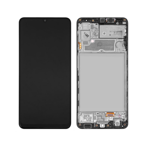 LCD displej (ekran) - Samsung A225/Galaxy A22 + touchscreen + okvir crni A+ OLED.