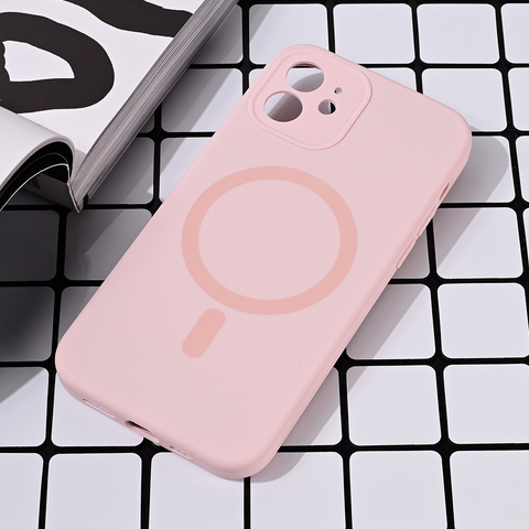 Zastitna maska (futrola) Magsafe Pure color - iPhone 12 6.1 roze.