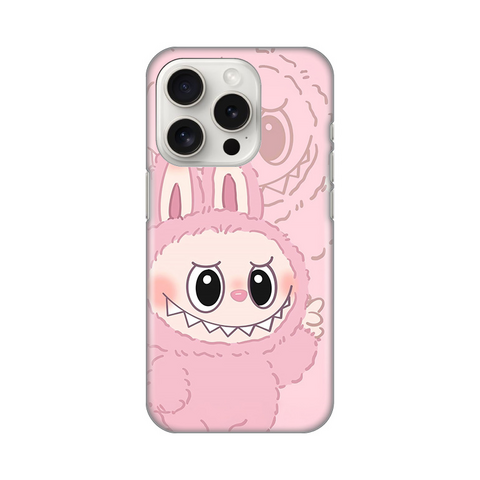 Zastitna silikonska maska (futrola) PRINT - iPhone 15 Pro 6.1 La Bubu Pink.