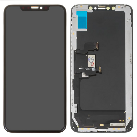 LCD displej (ekran) - iPhone XS Max + touchscreen crni APLONG OEM Changed Glass.