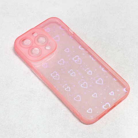 Zastitna maska (futrola) Heart Color IMD - iPhone 13 Pro roze.