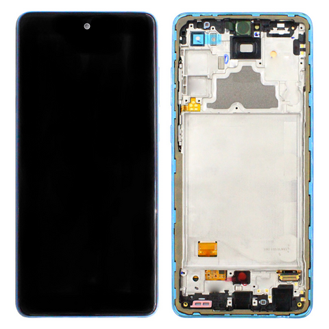 LCD displej (ekran) - Samsung A725 Galaxy A72 4G + touchscreen + okvir Blue Service Pack ORG/GH82-25460B.