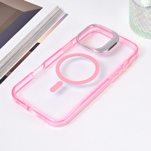 Zastitna maska (futrola) Magsafe Transparent - iPhone 16 Pro Max 6.9 pink.