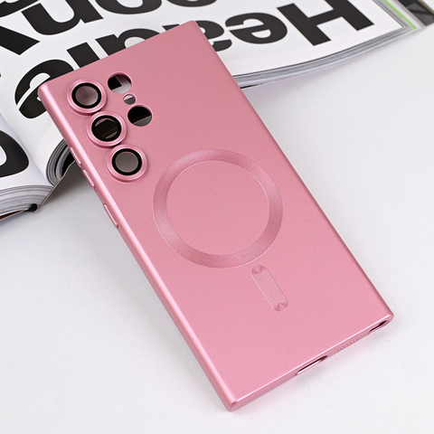 Zastitna maska (futrola) Magsafe Chrome - Samsung Galaxy S23 Ultra roze.