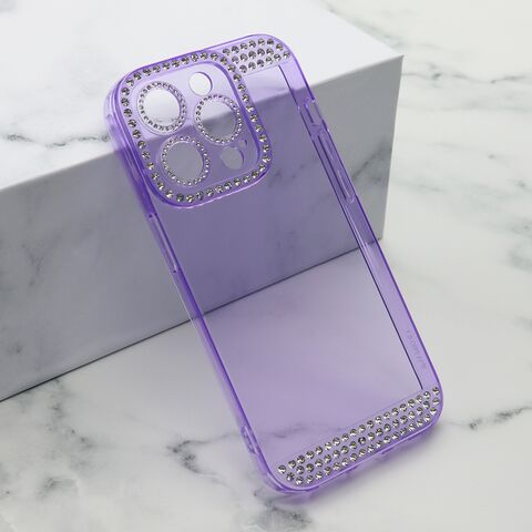Zastitna maska (futrola) DIAMOND SIDE - iPhone 14 Pro (6.1) ljubicasta (MS).