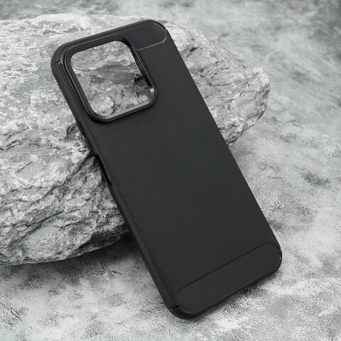 Zastitna silikonska maska (futrola) BRUSHED - Huawei Honor X8c crna (MS).