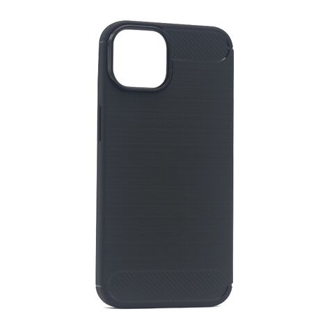 Zastitna silikonska maska (futrola) BRUSHED - iPhone 14 crna (MS).