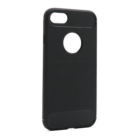 Zastitna silikonska maska (futrola) BRUSHED - iPhone 7/8/SE (2020/2022) crna (MS).