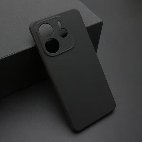 Zastitna ultra tanka (skin) maska / futrola KOLOR - Xiaomi Redmi Note 14 4G crna (MS).