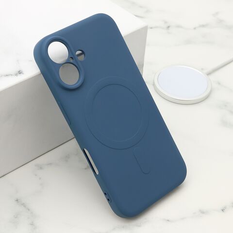 Zastitna maska (futrola) VELVET TOUCH MagSafe - iPhone 16 (6.1) plava (MS).
