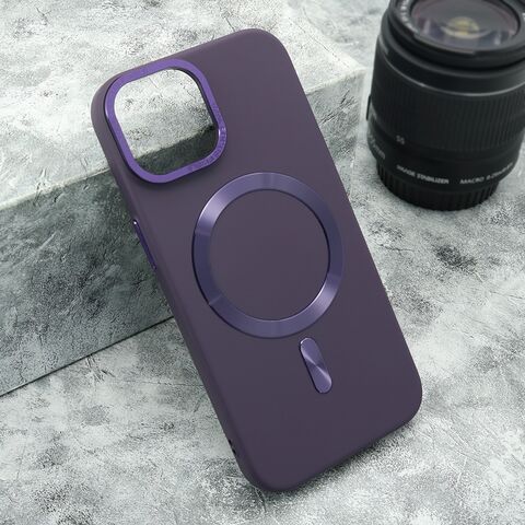 Zastitna maska (futrola) TRUE COLOR MAGSAFE - iPhone 15 ljubicasta (MS).