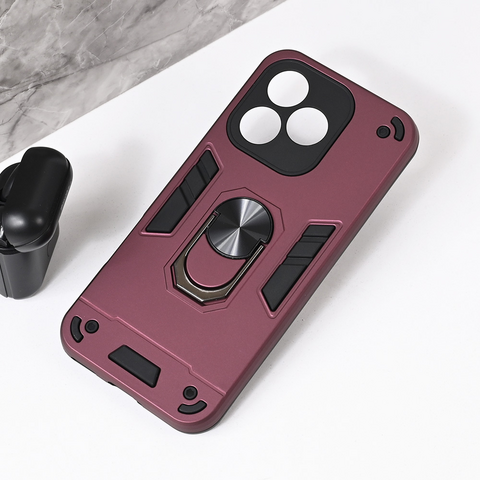 Zastitna maska (futrola) Hard Ring - Huawei Honor 400 Lite bordo.