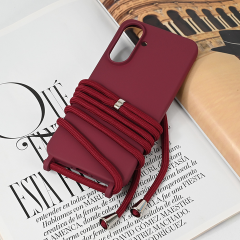 Zastitna maska (futrola) Crossbody - Samsung A566 Galaxy A56 bordo.