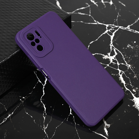 Zastitna maska (futrola) Teracell Giulietta - Xiaomi Redmi Note 10/Redmi Note 10S mat tamno ljubicasta.