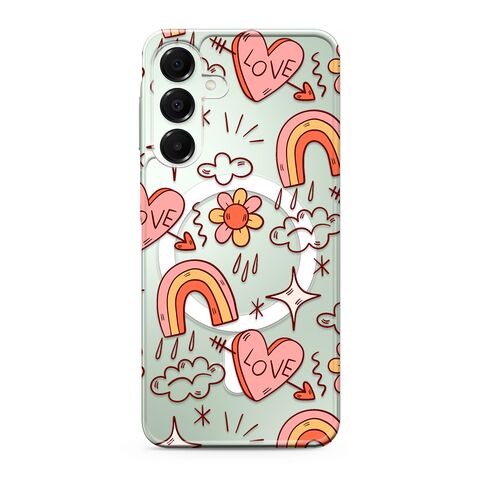 Zastitna maska (futrola) silikonska print MagSafe - Samsung A166 Galaxy A16 5G love (MS).