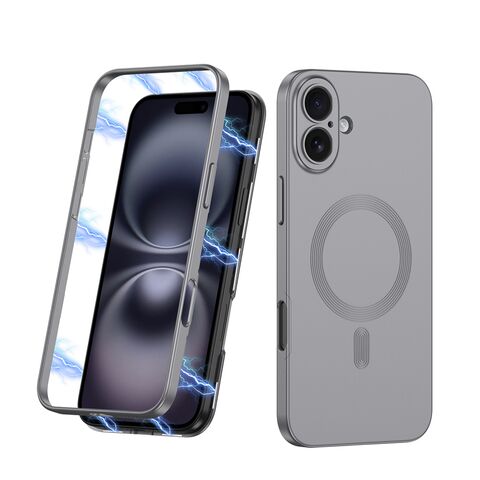 Zastitna maska (futrola) 360 COLOR MagSafe - iPhone 16 (6.1) siva (GKK case) (MS).