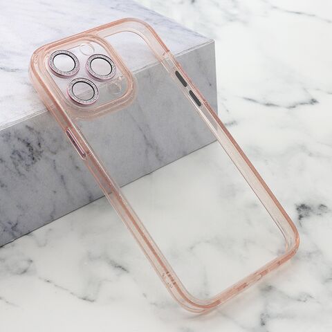 Zastitna maska (futrola) DIAMOND LENS - iPhone 15 Pro Max (6.7) roze (MS).