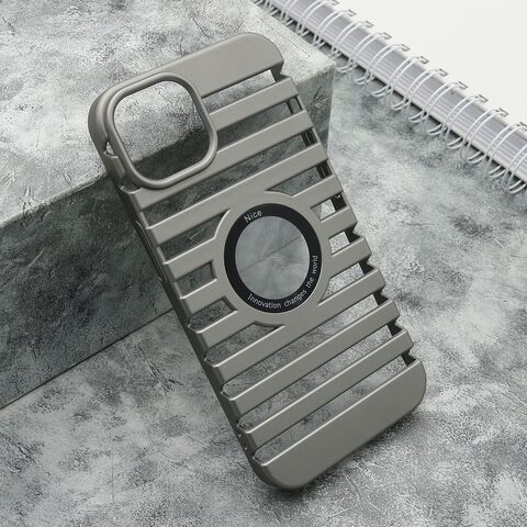 Zastitna maska (futrola) LINES LOGO CUT - iPhone 14 (6.1) siva (MS).