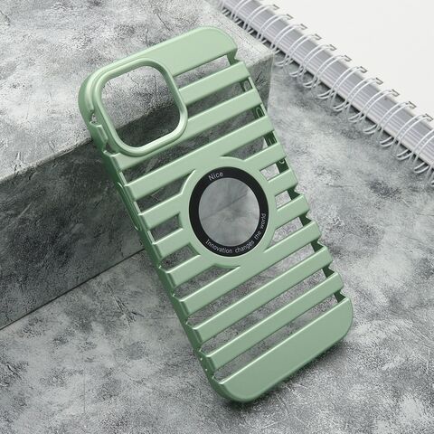 Zastitna maska (futrola) LINES LOGO CUT - iPhone 15 mint (MS).