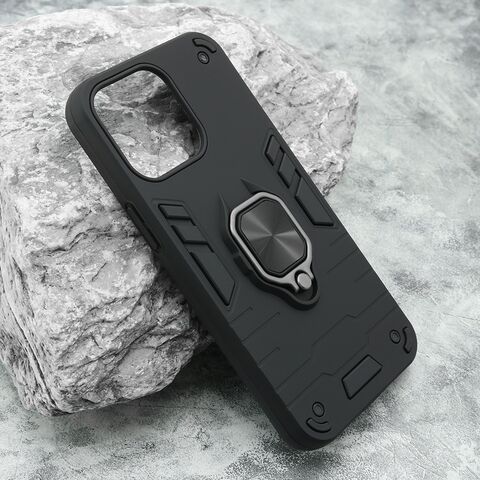 Zastitna maska (futrola) Square Ring - iPhone 15 Pro Max (6.7) crna (MS).