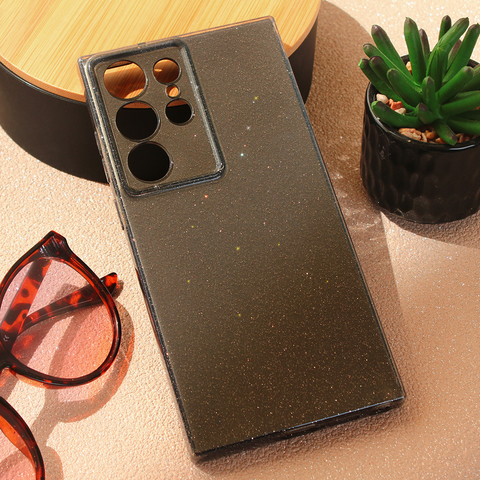 Zastitna maska (futrola) Sparkle Dust - Samsung Galaxy S23 Ultra crna.