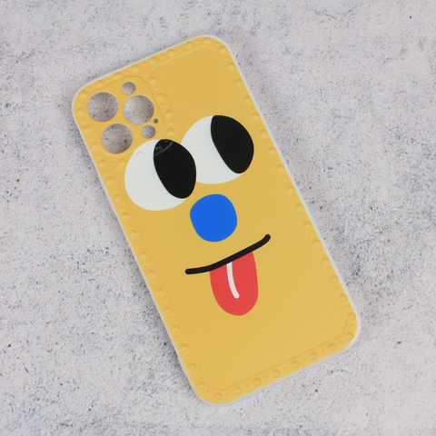 Zastitna maska (futrola) Smile face - iPhone 12 Pro 6.1 zuta.