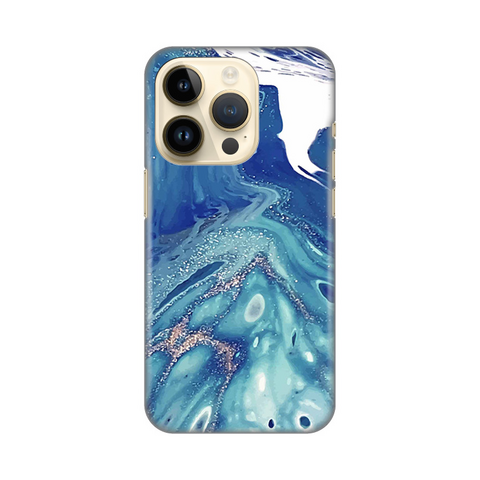 Zastitna silikonska maska (futrola) PRINT - iPhone 14 Pro Blue Marble.