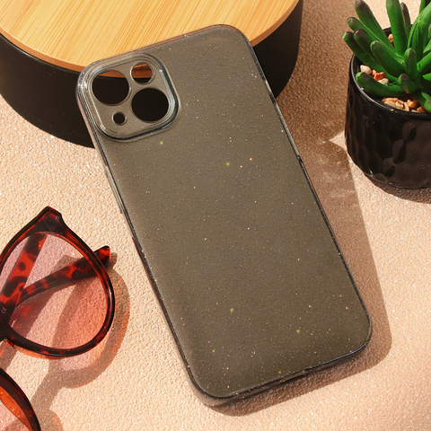 Zastitna maska (futrola) Sparkle Dust - iPhone 13 crna.
