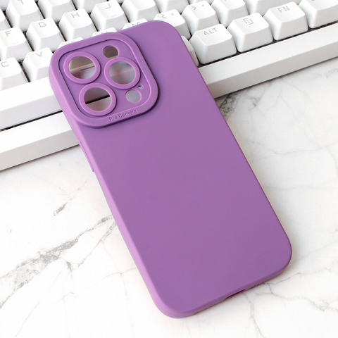 Zastitna maska (futrola) Silikon Pro Camera - iPhone 15 Pro 6.1 ljubicasta.