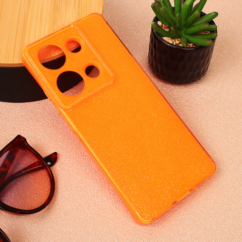 Zastitna maska (futrola) Sparkle Dust - Xiaomi Redmi Note 13 Pro 4G narandzasta.