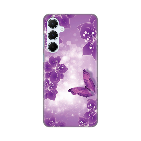 Zastitna silikonska maska (futrola) PRINT - Samsung A556 Galaxy A55 5G Butterfly And Flowers.