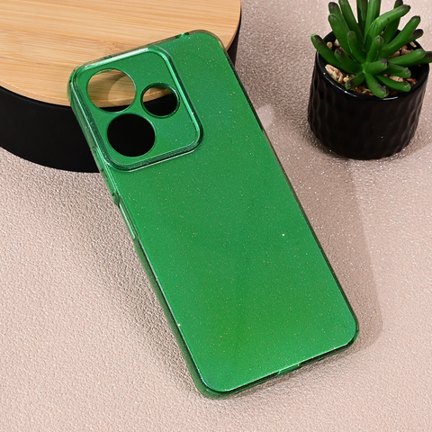 Zastitna maska (futrola) Sparkle Dust - Xiaomi Redmi 13 4G zelena.