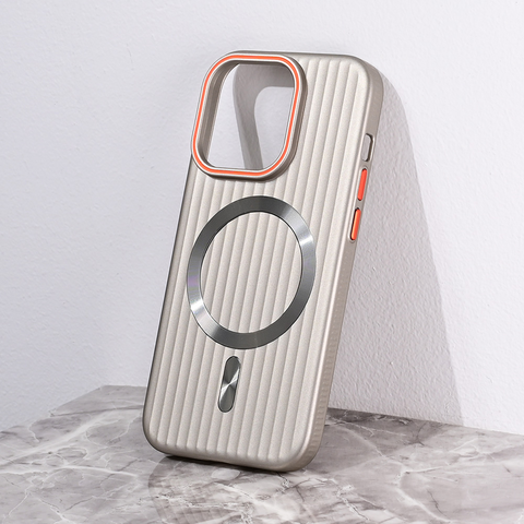 Zastitna maska (futrola) Magsafe Stripe - iPhone 14 Pro siva.