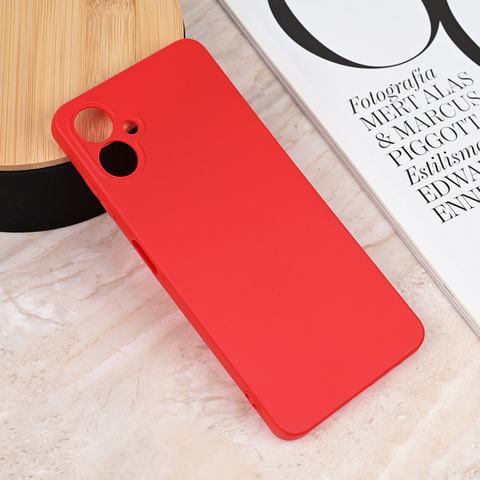 Zastitna maska (futrola) Teracell Giulietta - Samsung A065F Galaxy A06 mat crvena.