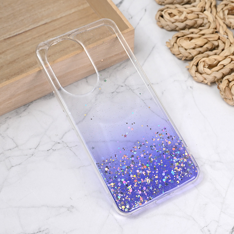 Zastitna silikonska maska (futrola) Glitter - Huawei Honor 200 ljubicasta.