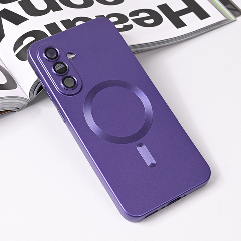 Zastitna maska (futrola) Magsafe Chrome - Samsung A566 Galaxy A56 ljubicasta.