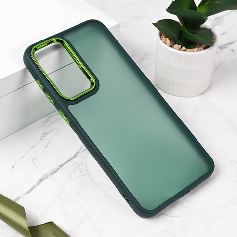 Zastitna maska (futrola) Shining Camera - Samsung A566 Galaxy A56 5G tamno zelena.
