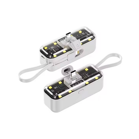 Univerzalna Back Up Baterija prenosiva baterija privezak Oxpower 5000mAh Type C bela.
