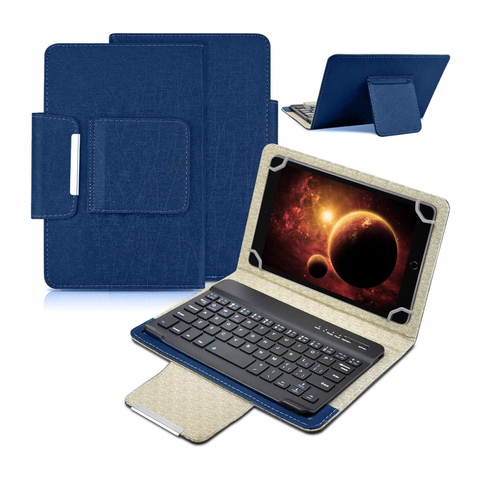 Zastitna maska (futrola) sa Bluetooth Tastaturom Leather - Tablet 11" Univerzalna plava.