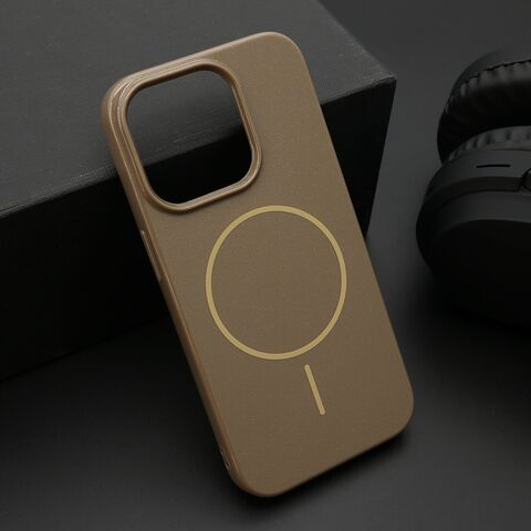 Zastitna maska (futrola) JELLY MagSafe - iPhone 15 Pro (6.1) tamno zlatna (MS).