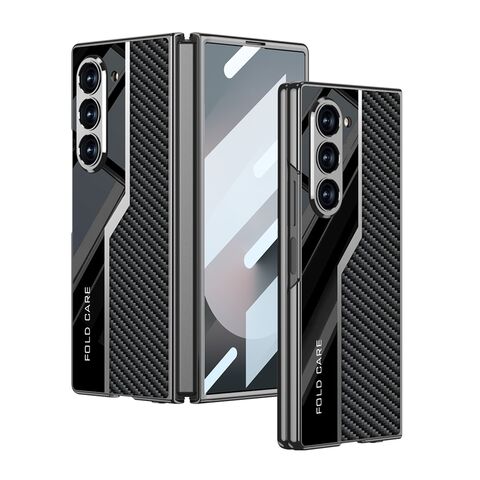 Zastitna maska (futrola) LEATHER STYLE - Samsung Galaxy Z Fold 6 5G karbon crna (GKK case) (MS).