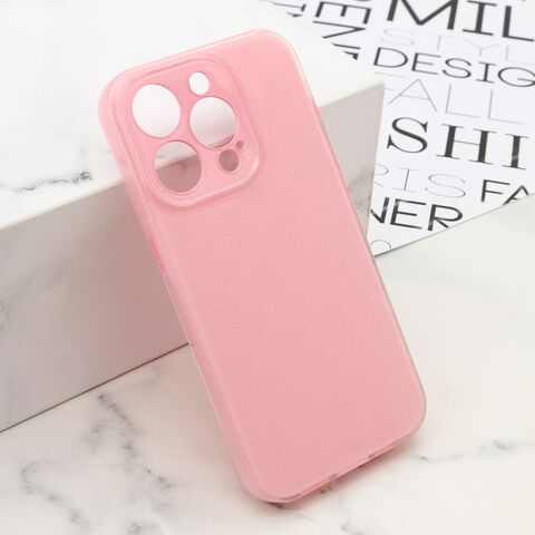 Zastitna maska (futrola) GLOW SHINING - iPhone 15 Pro (6.1) svetlo roze (MS).