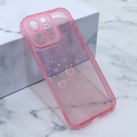 Zastitna maska (futrola) Heart Color IMD - iPhone 14 Pro Max (6.7) roze (MS).