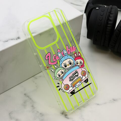 Zastitna maska (futrola) print PARTY - iPhone 15 Pro (6.1) zuta LBB004 (MS).