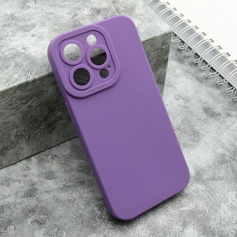 Zastitna silikonska maska (futrola) Pro Camera - iPhone 15 Pro (6.1) ljubicasta (MS).