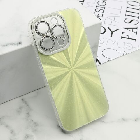 Zastitna maska (futrola) SPARKLING SHINE - iPhone 15 Pro (6.1) zlatna (MS).